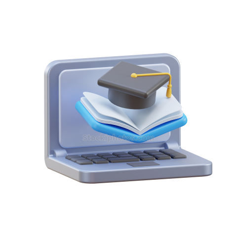 School Education Learning 3d Icon Colored Online Learning