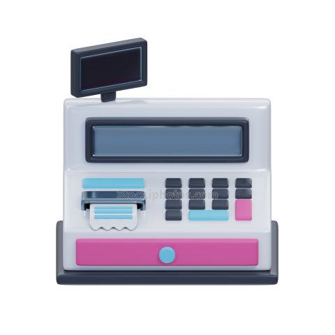 Digital Payment 3d icon Cashier 2