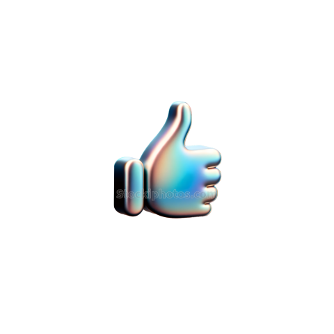 E COMMERCE 3D Illustration Icon Thumbs Up