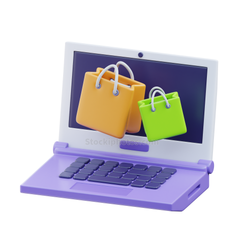 Shopping and Ecommerce 3D Illustration Ecommerce 2