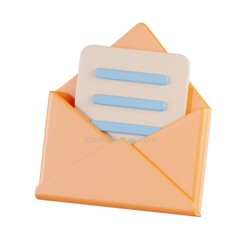 Digital Marketing 3D Icon Envelope open (3)