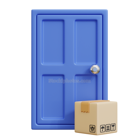 3d Ecommerce Delivery Service Icon Illustration door