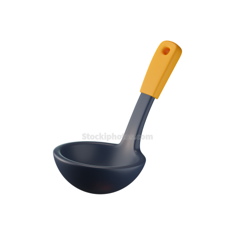 Kitchen and Cooking Appliance 3D Illustration Spoon