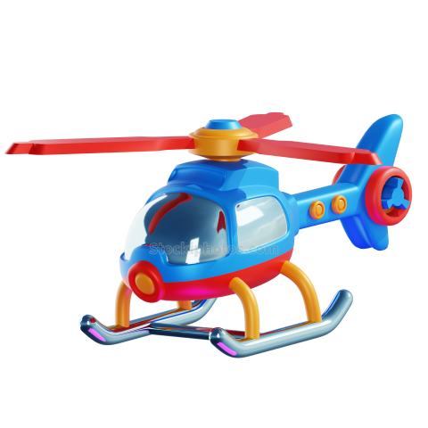 Kid's Toy 3D Illustration HELICOPTER TOYS