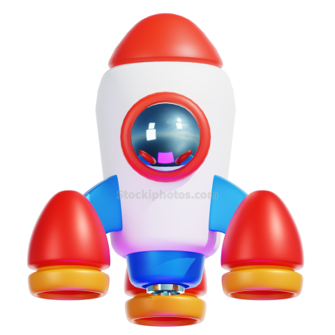 Kid's Toy 3D Illustration ROCKET TOYS