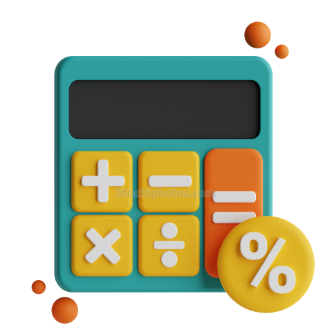 3D Ecommerce Shopping Illustration Icon calculator