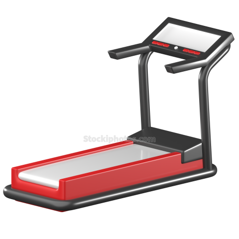 3D Gym Workout and Fitness Equipment Illustration TrendMill