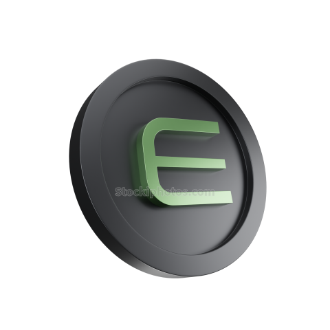 3D Crypto Coin Logo Icon Illustration Enjin Coin (ENJ) 02