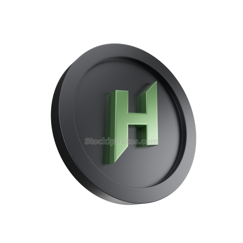 3D Crypto Coin Logo Icon Illustration HedgeTrade (HEDG) 02