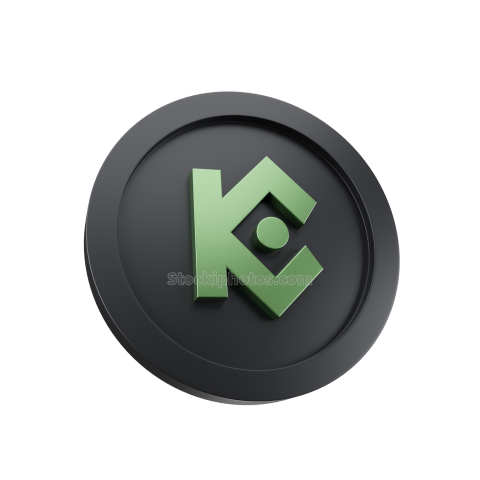 3D Crypto Coin Logo Icon Illustration KuCoin Token (KCS) 01