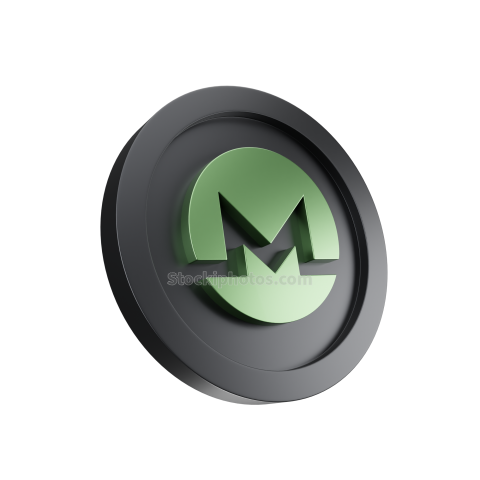 3D Crypto Coin Logo Icon Illustration Monero (XMR) 02