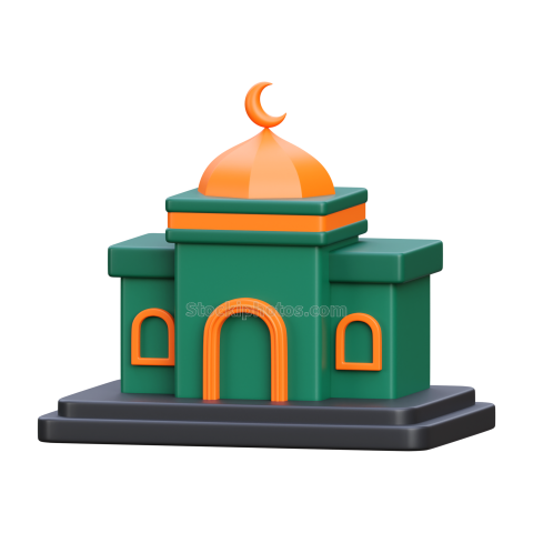 3D Islam Ramadhan Illustration Icon Mosque