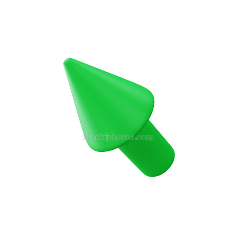 3D Crypto Currency Finance Illustration Green Arrow 2