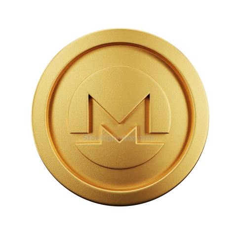 3D Crypto Currency Finance Illustration Monero 3