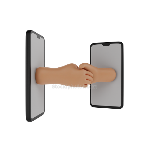 3D Crypto Currency Finance Illustration Phone hand 2