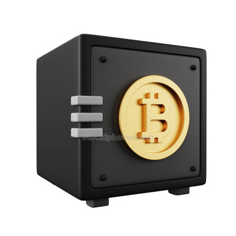 3D Crypto Currency Finance Illustration Safe 1