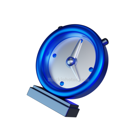 3D Finance Business UI UX Illustration Blue Icon WATCH