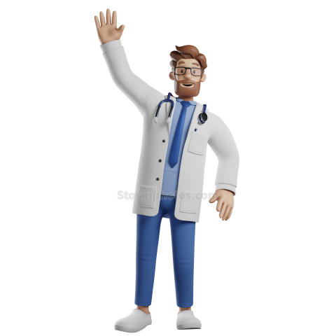 3D Male Character Medical Doctor Poses Illustration (17)