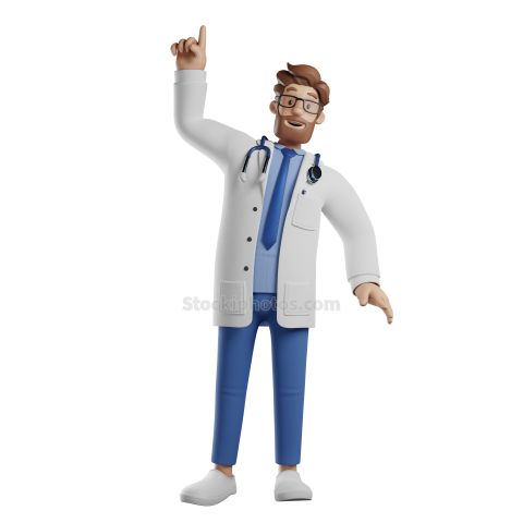 3D Male Character Medical Doctor Poses Illustration (25)