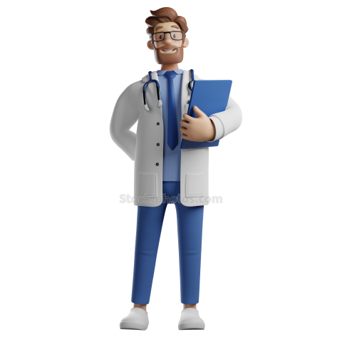 3D Male Character Medical Doctor Poses Illustration (51)