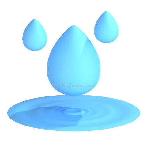 3D Nature and Environment Illustration Icon Water Drop