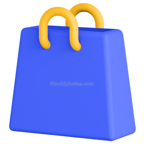 3D Application User Interface Icon Illustration 1 Shopping Bag