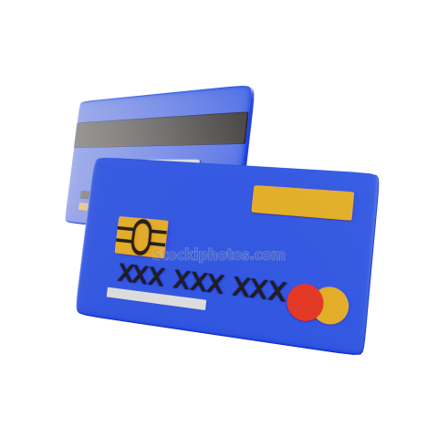 3D Ecommerce and Sales Illustration Debit Card 03