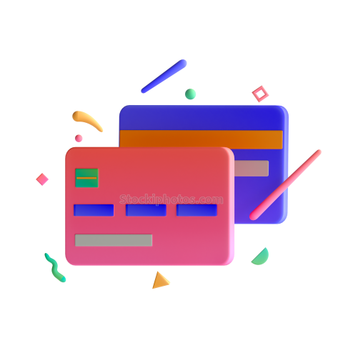 3D Ecommerce Shopping Icon Illustration Card Payment