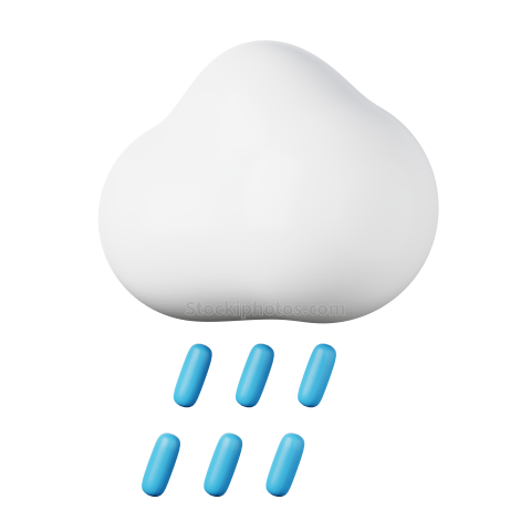 3D Nature and Weather Illustration Rain 2