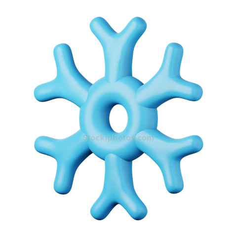 3D Nature and Weather Illustration Snowflake 2