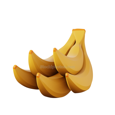 3D Fruit Food Illustration Icon Banana 2