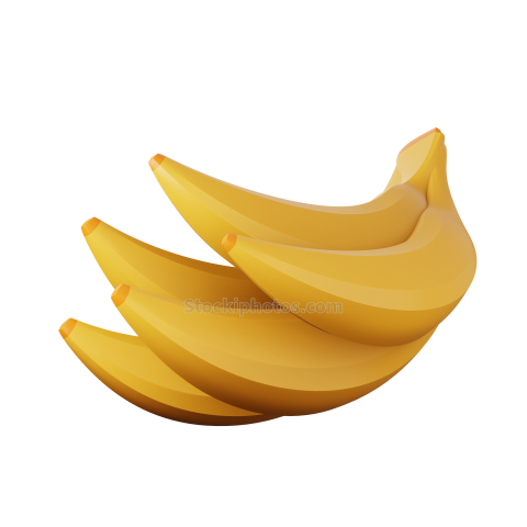 3D Fruit Food Illustration Icon Banana 4