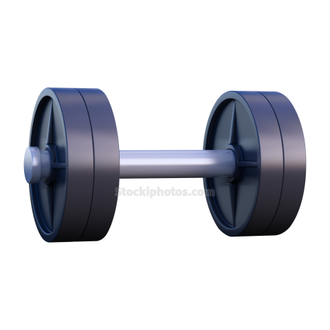 3D Gym Workout and Fitness Illustration Barbell 3