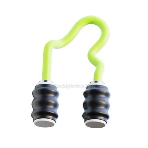 3D Gym Workout and Fitness Illustration Jump rope 3