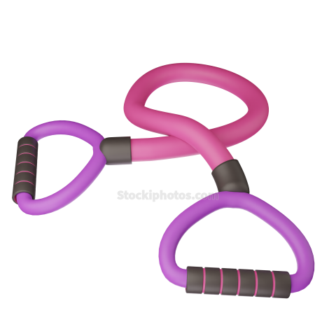 3D Gym Workout and Fitness Illustration Resistance Band 1