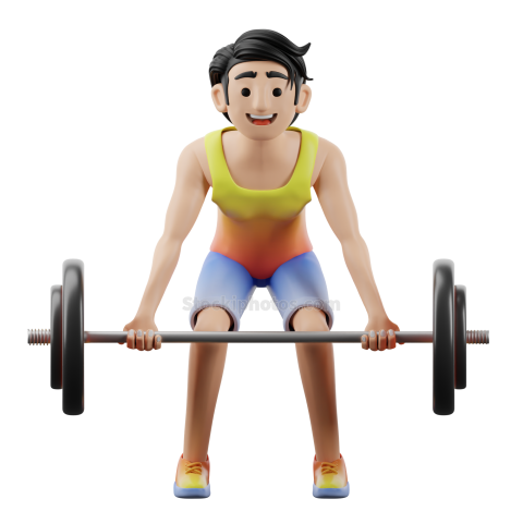 3D Gym Workout and Fitness Illustration Strenght Training