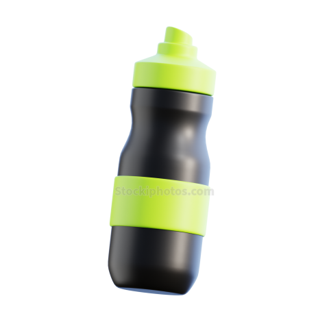 3D Gym Workout and Fitness Illustration Water bottle 1