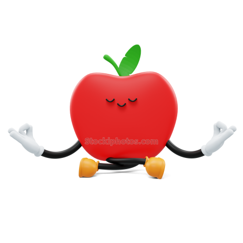 3D Social Media Emoji Character Illustration Apple 07