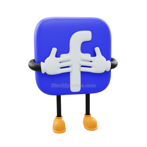 3D Social Media Emoji Character Illustration Facebook