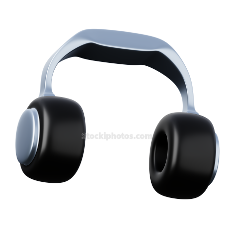 3D Illustration Icon Headphones 4