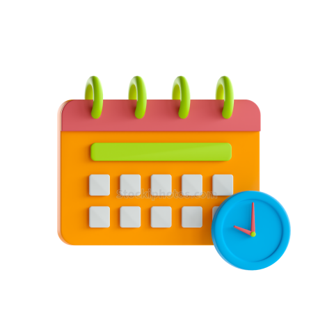 3D School Education and Elearning UI Illustration Icon Class Timetable