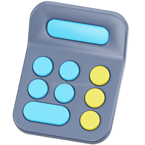 3D School Education and Elearning UI Illustration Icon calculator 2