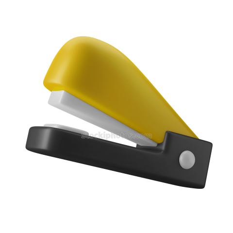 3D School Education and Elearning UI Illustration Icon  Stapler