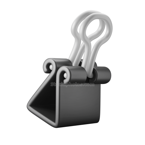 3D School Education and Elearning UI Illustration Icon Paper Clip