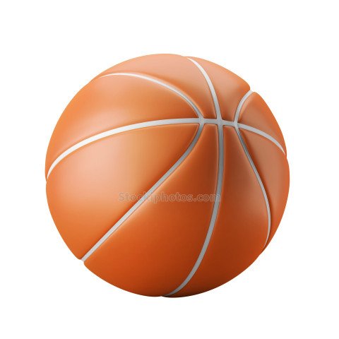 3D School Education and Elearning UI Illustration Icon  Basketball