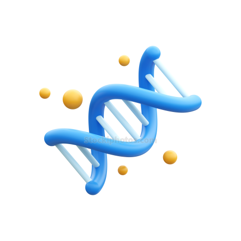 3D School Education and Elearning Illustration Icon DNA