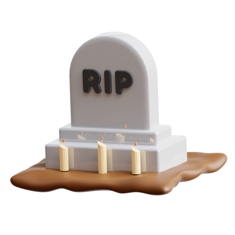 3D Halloween Holiday Celebration Illustration RIP 2