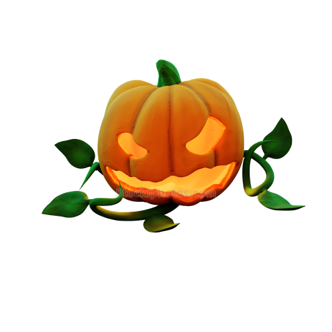 3D Halloween Holiday Celebration Illustration Scary Pumpkin