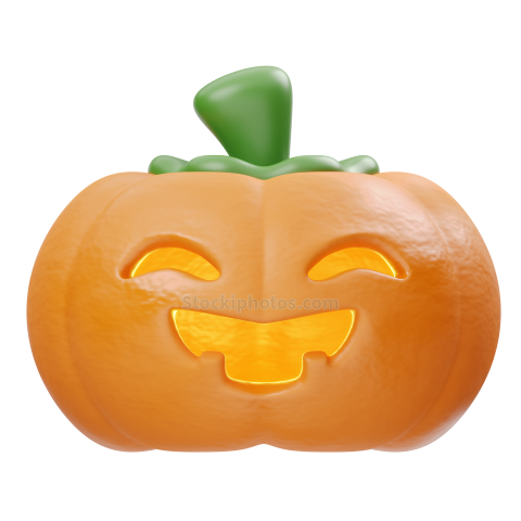 Halloween Fall 3D Illustration Crazy Pumpkin