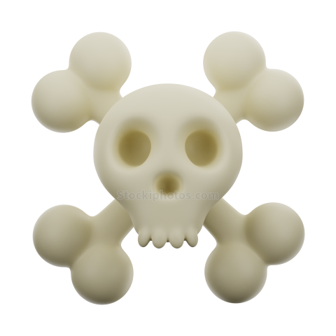 Halloween Fall 3D Illustration Skull Skeleton